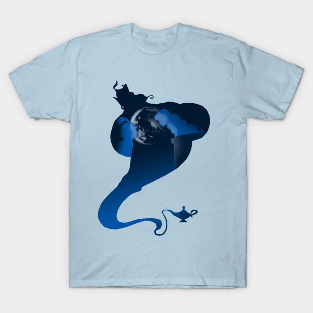 The Genie and the Moon T-Shirt by Eterea